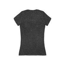 Load image into Gallery viewer, Women&#39;s Try that in a small town -  Jersey Short Sleeve Deep V-Neck Tee
