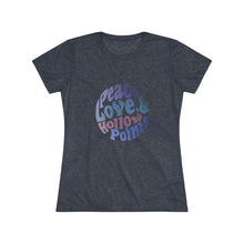 Load image into Gallery viewer, Women's Peace love &amp; hollow points Triblend Tee
