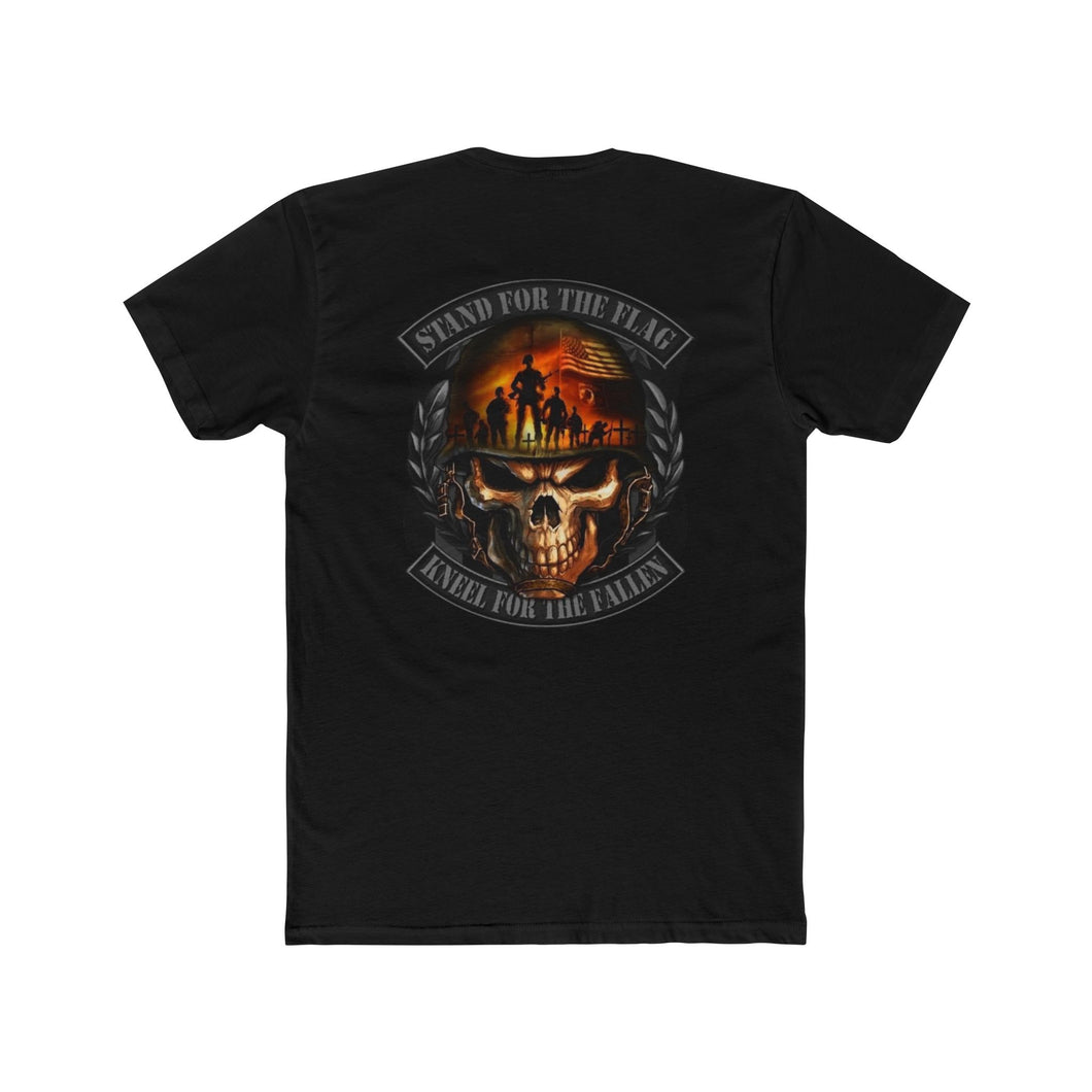 Stand For The Flag - Black Shirt - Print On Back