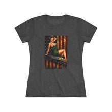 Load image into Gallery viewer, Women's Pin-up Bomber Triblend Tee
