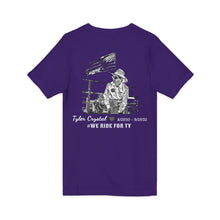 Load image into Gallery viewer, Tyler Crystal - Jersey short sleeve V-neck- Rustoration Garage
