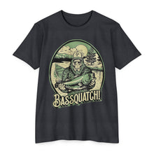 Load image into Gallery viewer, Bassquatch Unisex T-Shirt, Funny Fishing Tee, Outdoor Lover Gift, Sasquatch T-Shirt, Bass Fishing Shirt
