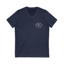 Load image into Gallery viewer, Women&#39;s Rustoration Garage (Print on back) Jersey V-neck tee
