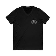 Load image into Gallery viewer, Women&#39;s Rustoration Garage (Print on back) Jersey V-neck tee
