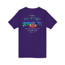Load image into Gallery viewer, Women&#39;s Cars &#39;N&#39; Coffee (on back) V-Neck Tee
