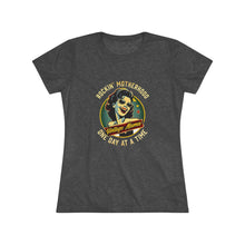 Load image into Gallery viewer, Women&#39;s Tri Blend Tee Rockin Motherhood (Print on front)
