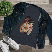 Load image into Gallery viewer, Women&#39;s Tattoo Pin up Triblend Tee
