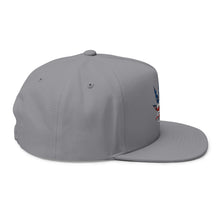 Load image into Gallery viewer, American Flag Pot Leaf - Embroidered Flat Bill Cap – Retro Trucking &amp; Beer Lover Snapback
