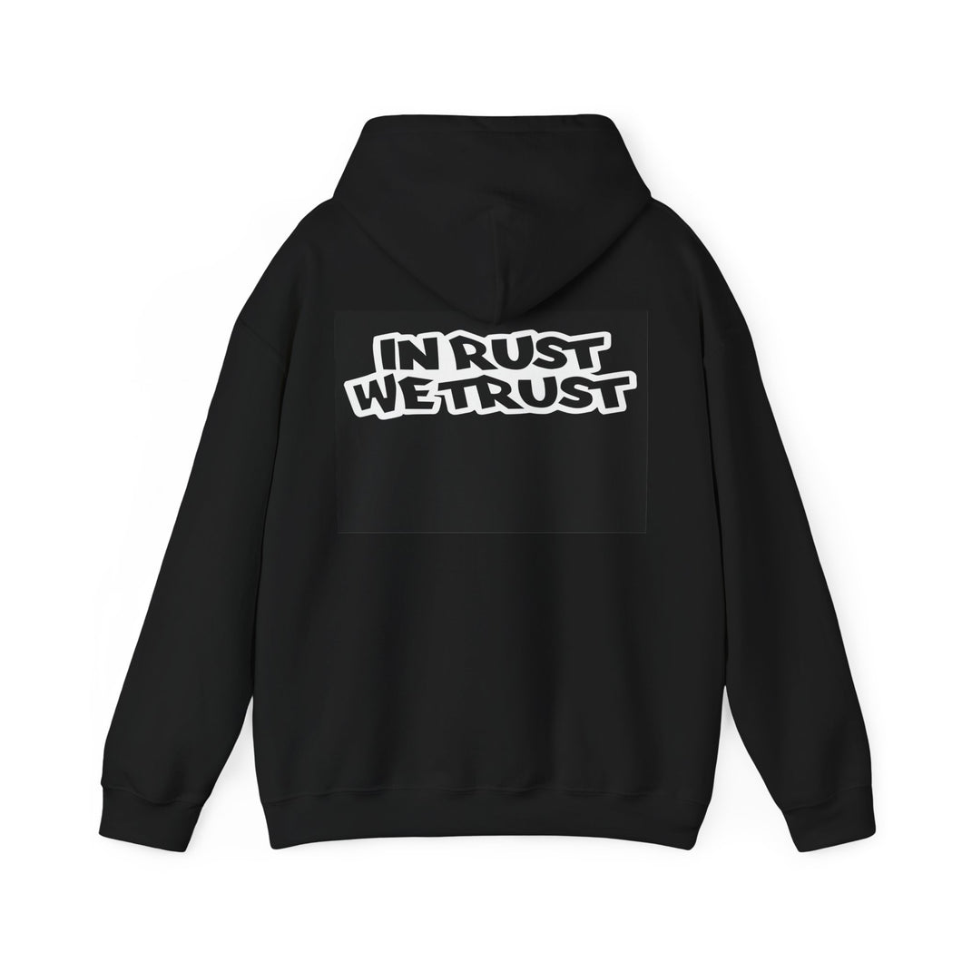 In Rust We Trust - Front - Unisex Heavy Blend™ Hooded Sweatshirt