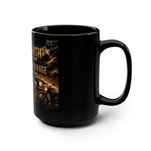 Load image into Gallery viewer, Bull Bash Car &amp; Bike Show Black Mug — 15oz Restoration Garage Coffee Cup
