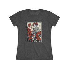 Load image into Gallery viewer, Women's Skull &amp; Roses Triblend Tee
