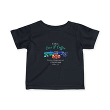 Load image into Gallery viewer, Toddler Fallon Cars N Coffee Jersey knit tee
