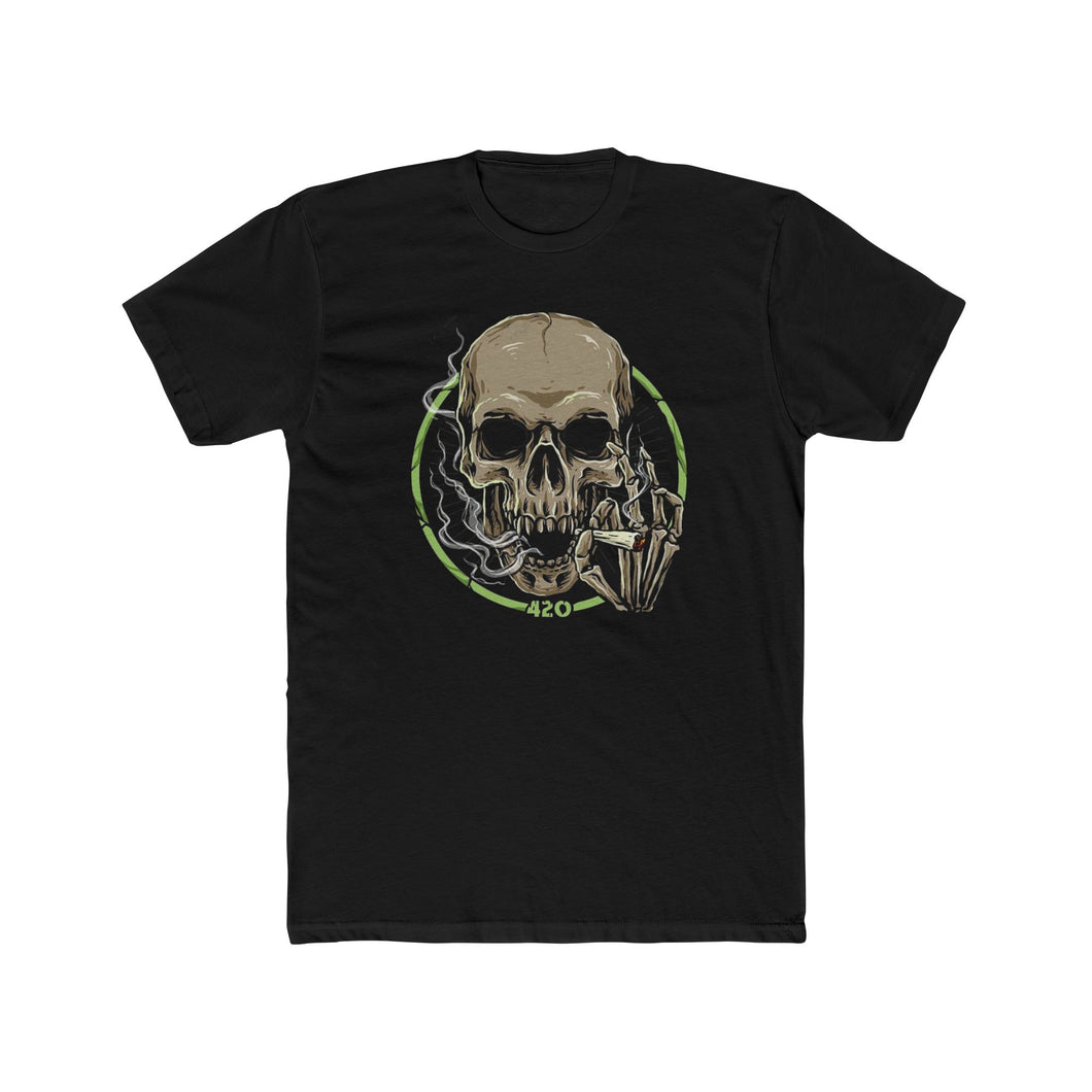420 Skull Smoke - Print On Front