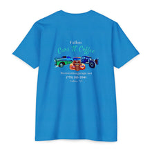 Load image into Gallery viewer, Women&#39;s Jersey soft Tee Fallon Cars &quot;N&quot; Coffee (Print on back)
