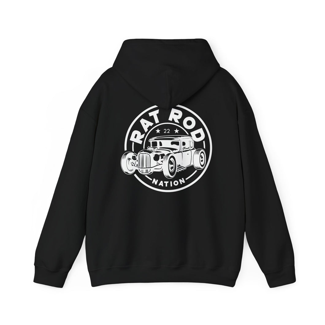 Men's Rat Rod Nation Hooded Sweatshirt - Logo on Back