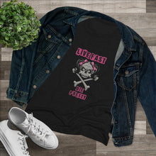 Load image into Gallery viewer, Women&#39;s Live Fast Girl Skull Triblend Tee
