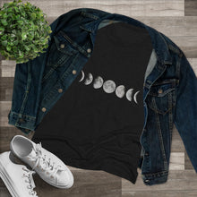 Load image into Gallery viewer, Women&#39;s Moon phase Triblend Tee
