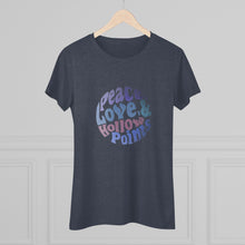 Load image into Gallery viewer, Women's Peace love &amp; hollow points Triblend Tee
