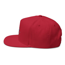 Load image into Gallery viewer, American Flag Pot Leaf - Embroidered Flat Bill Cap – Retro Trucking &amp; Beer Lover Snapback
