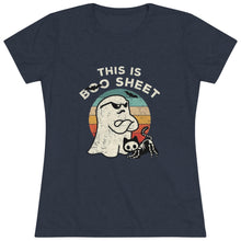 Load image into Gallery viewer, Women&#39;s This is Boo sheet - Triblend Tee
