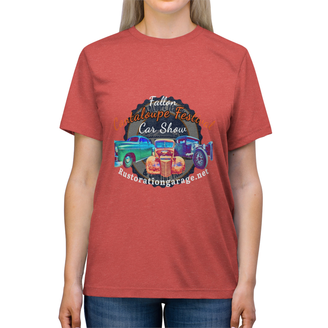 Unisex Triblend Tee - Cantaloupe Festival - Print on front