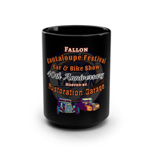 Load image into Gallery viewer, Cantaloupe Car Show Black Mug - 15oz Coffee Cup for Car Enthusiasts

