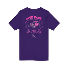 Load image into Gallery viewer, Women's Live Fast Die Pretty (print on back) Jersey V-neck tee

