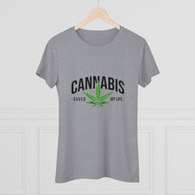 Load image into Gallery viewer, Women&#39;s Cannabis saved my life - Triblend Tee
