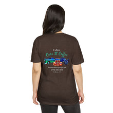 Load image into Gallery viewer, Women&#39;s Jersey soft Tee Fallon Cars &quot;N&quot; Coffee (Print on back)

