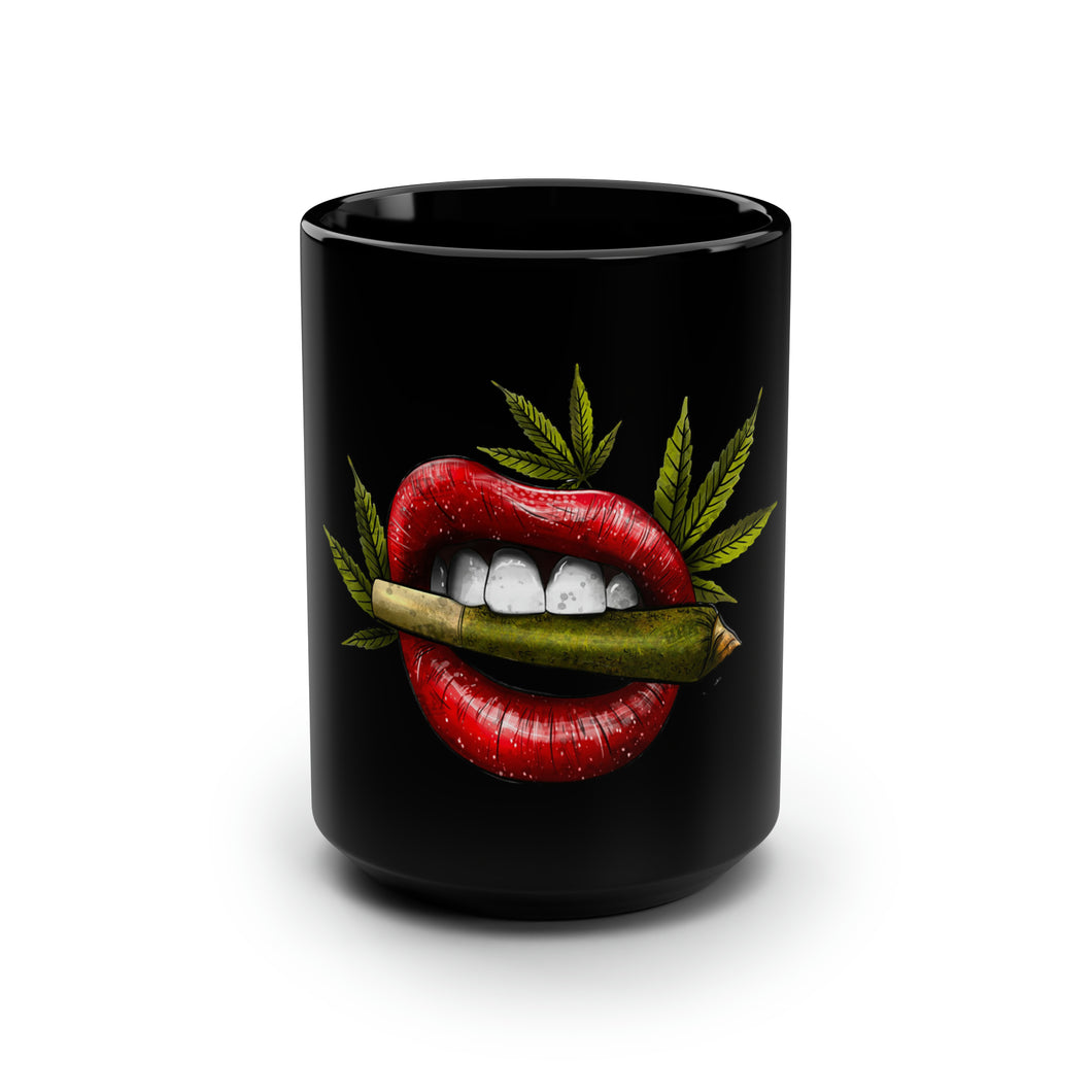 Blunt Lips - Black Mug 15oz