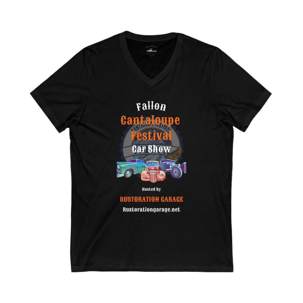 Unisex - Fallon Cantaloupe Festival - Jersey Short Sleeve V-Neck Tee