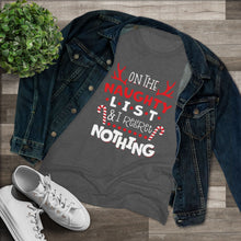Load image into Gallery viewer, On The Naughty List - Women's Triblend Tee
