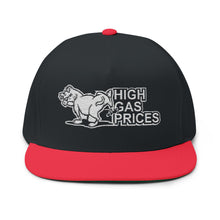 Load image into Gallery viewer, High Gas Prices Embroidered Flat Bill Cap – Retro Trucking &amp; Beer Lover Snapback

