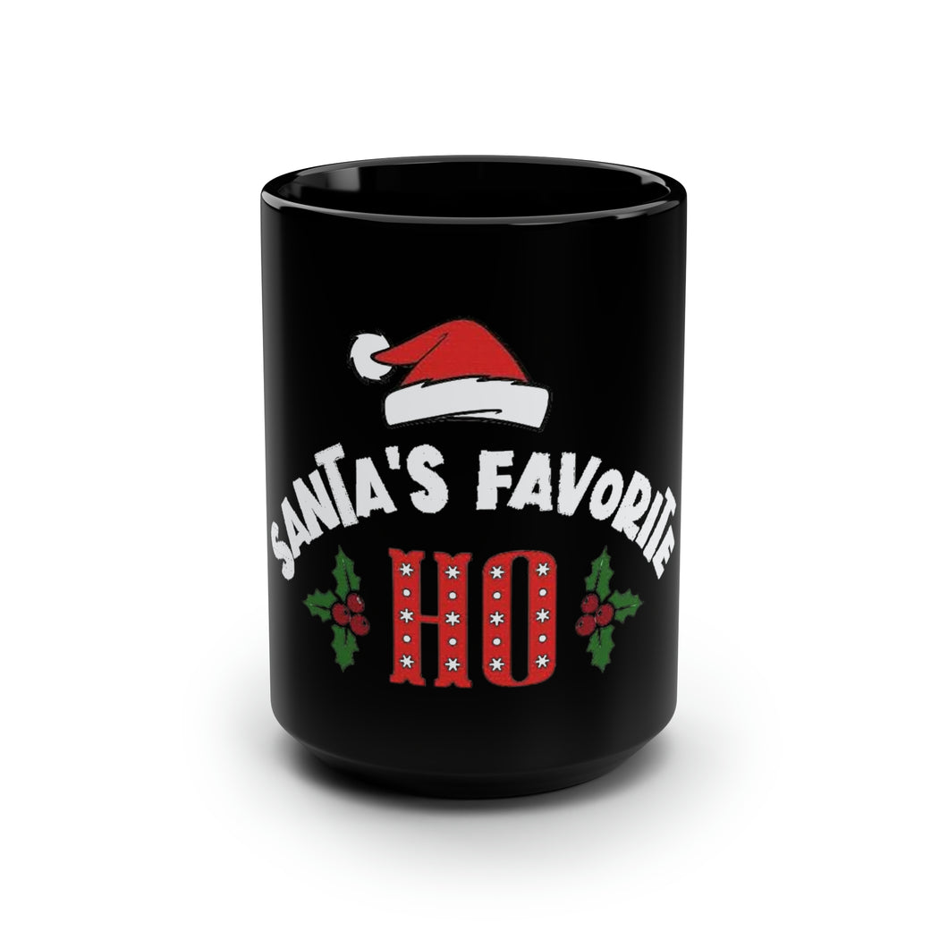 Santa's Favorite Ho - Black Mug 15oz