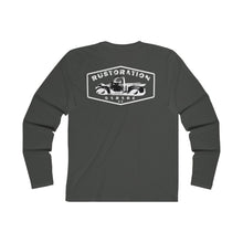 Load image into Gallery viewer, Rustoration Garage - Men's Long Sleeve Crew Tee - Black - Logo on Back
