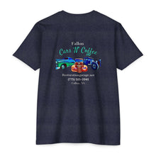 Load image into Gallery viewer, Women&#39;s Jersey soft Tee Fallon Cars &quot;N&quot; Coffee (Print on back)
