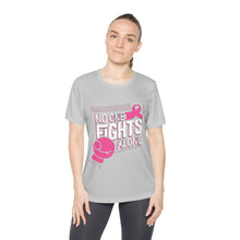 Load image into Gallery viewer, Ladies No one fights alone Competitor Tee
