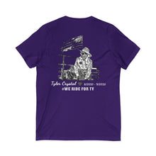 Load image into Gallery viewer, Tyler Crystal - Jersey short sleeve V-neck- Rustoration Garage
