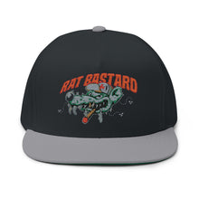 Load image into Gallery viewer, Rat Bastard - Embroidered Flat Bill Cap – Retro Trucking &amp; Beer Lover Snapback
