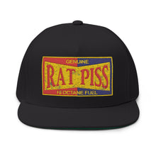 Load image into Gallery viewer, Rat Piss - Embroidered Flat Bill Cap – Retro Trucking &amp; Beer Lover Snapback
