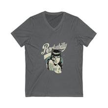 Load image into Gallery viewer, Women&#39;s Rockabilly V-Neck Tee (Print on front)
