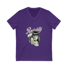Load image into Gallery viewer, Women&#39;s Rockabilly V-Neck Tee (Print on front)
