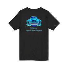 Load image into Gallery viewer, 1950 Chevy Styleline Deluxe T-Shirt — Classic Car V-Neck Tee (print on back)
