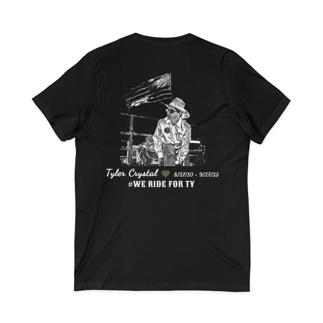 Tyler Crystal - Jersey short sleeve V-neck- Rustoration Garage