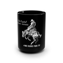Load image into Gallery viewer, Tyler Crystal Bronco - 15oz Black coffee mug
