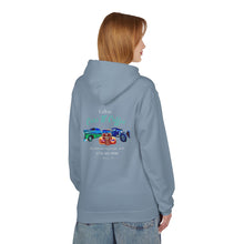 Load image into Gallery viewer, Women&#39;s Fallon Cars N Coffee (print on back) midweight fleece Hoodie
