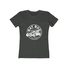Load image into Gallery viewer, Women&#39;s boyfriend tee Rat Rod Nation on back
