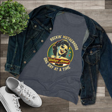 Load image into Gallery viewer, Women&#39;s Tri Blend Tee Rockin Motherhood (Print on front)
