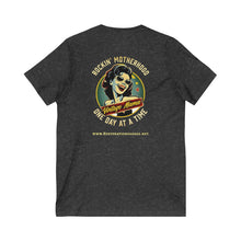 Load image into Gallery viewer, Women&#39;s Vintage Mama Jersey tee V-neck (print on back)
