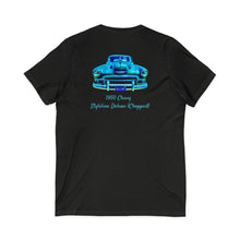Load image into Gallery viewer, 1950 Chevy Styleline Deluxe T-Shirt — Classic Car V-Neck Tee (print on back)

